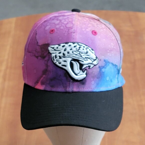 NFL Jacksonville Jaguars Football Crucial Catch Tie Dye Stretch Fit Cap - M/L - Picture 9 of 12